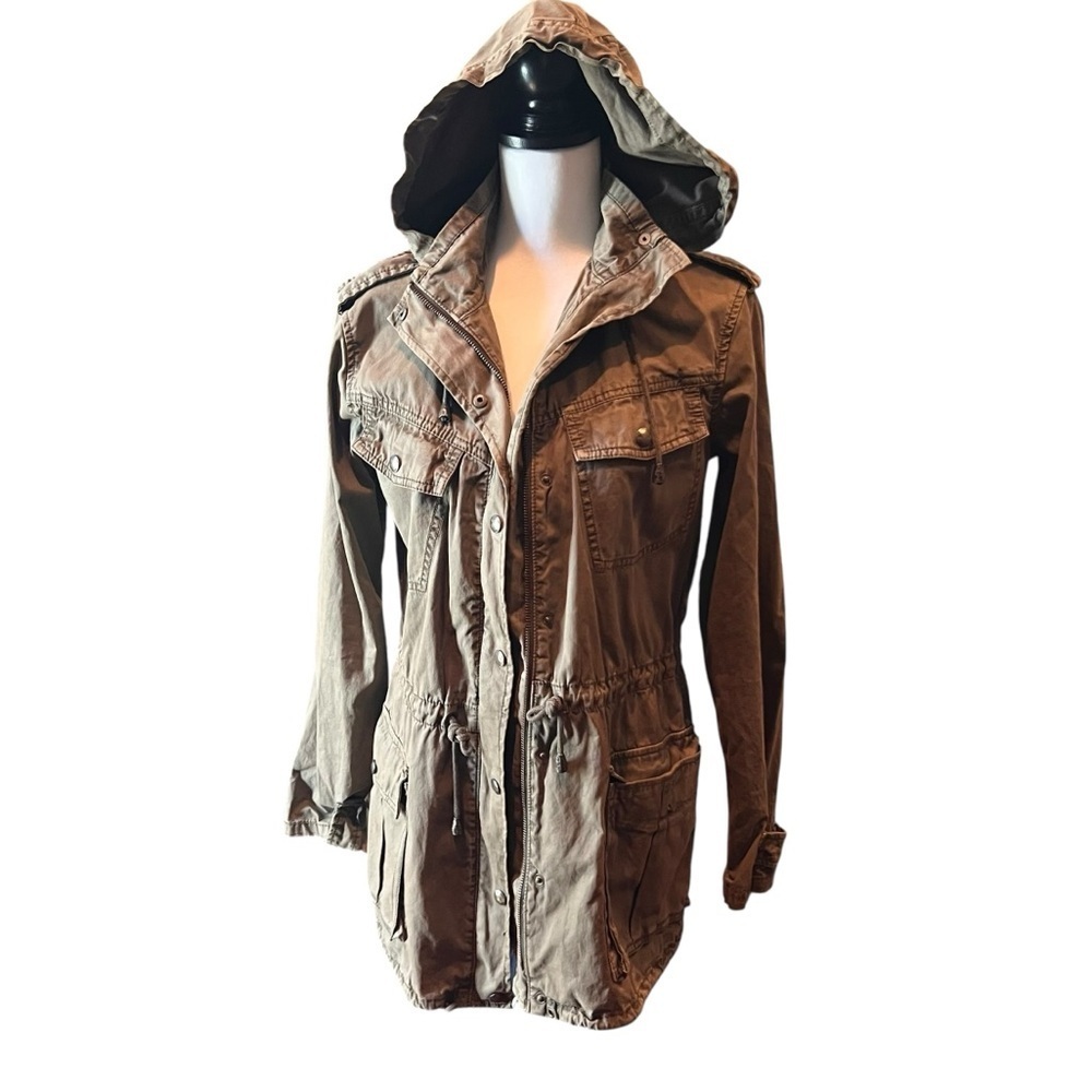 ARITZIA Talula Trooper Jacket Army Green Utility Hooded Oversized Woman’s SZ XS - Picture 6 of 8